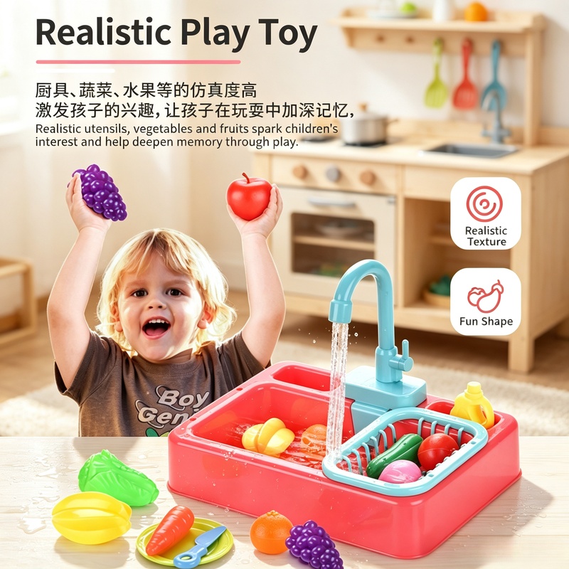 Zabawka kuchenna: plastikowy z – Kids Outdoor Kitchen Accessories recenzja i cena