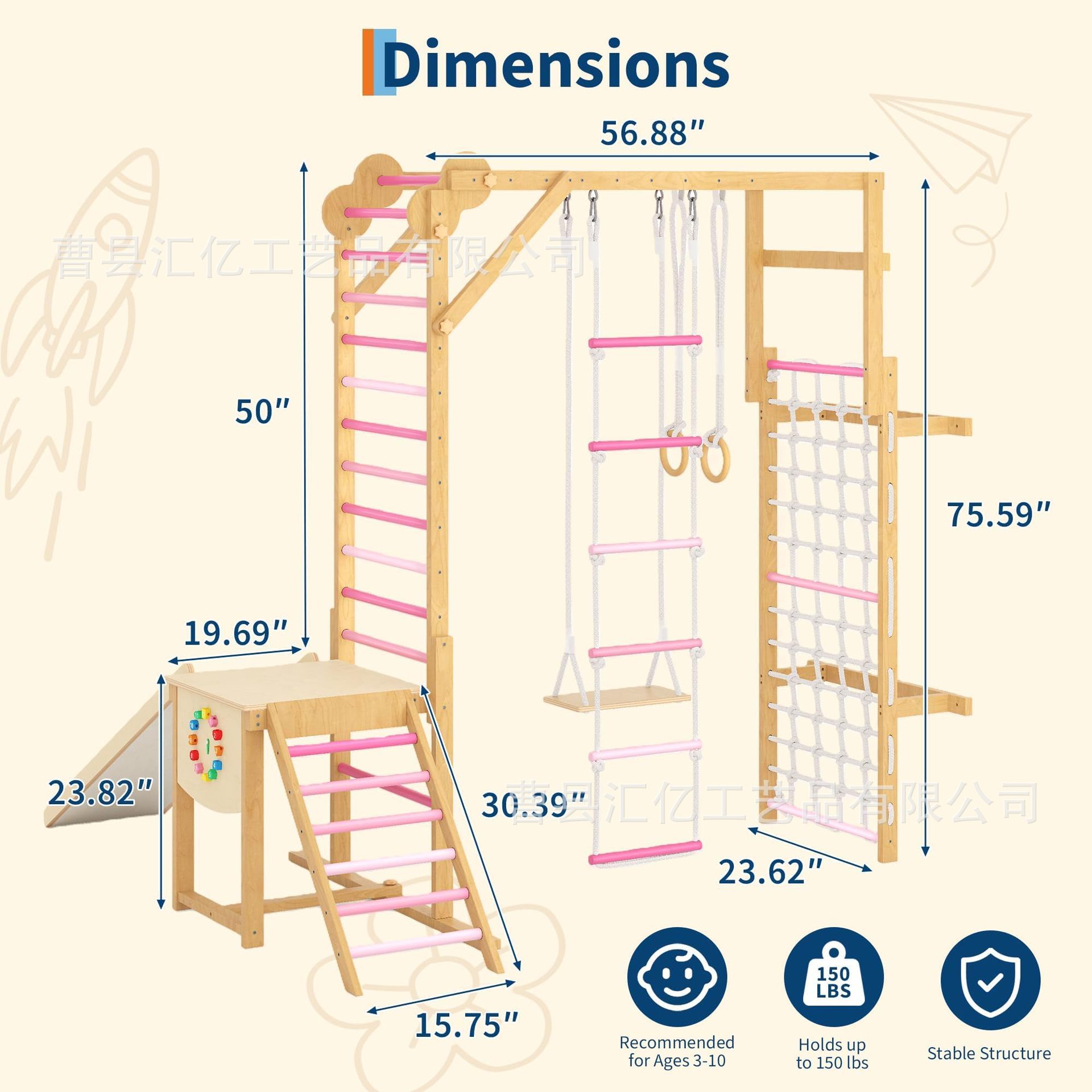 Wewnętrzna zabawka do ćwiczeń  – Kids Outdoor Climbing Frame recenzja i cena